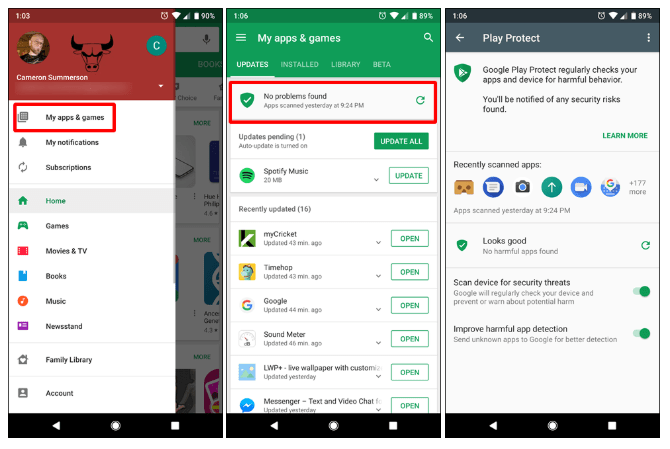 سرویس Google Play Protect